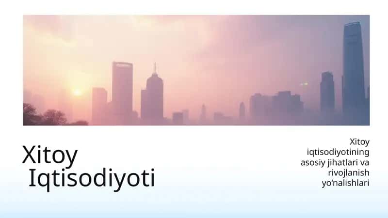 Xitoy Iqtisodiyoti 1
