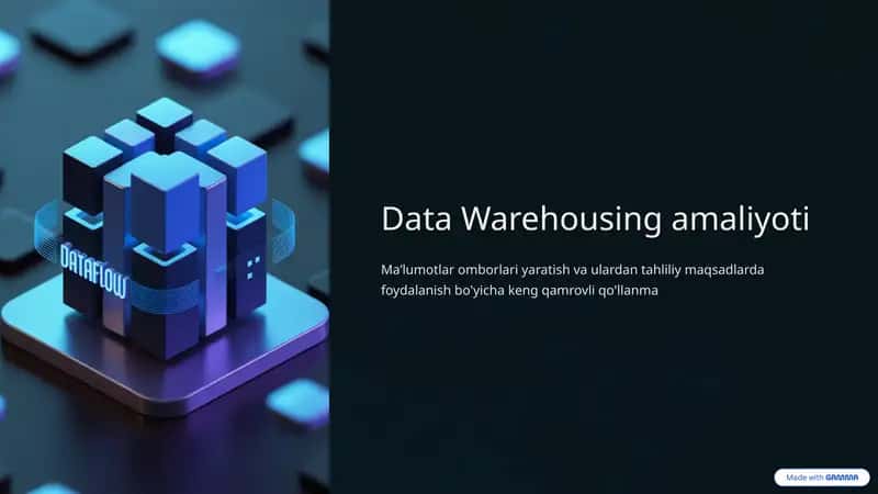 Data Warehousing amaliyoti 1