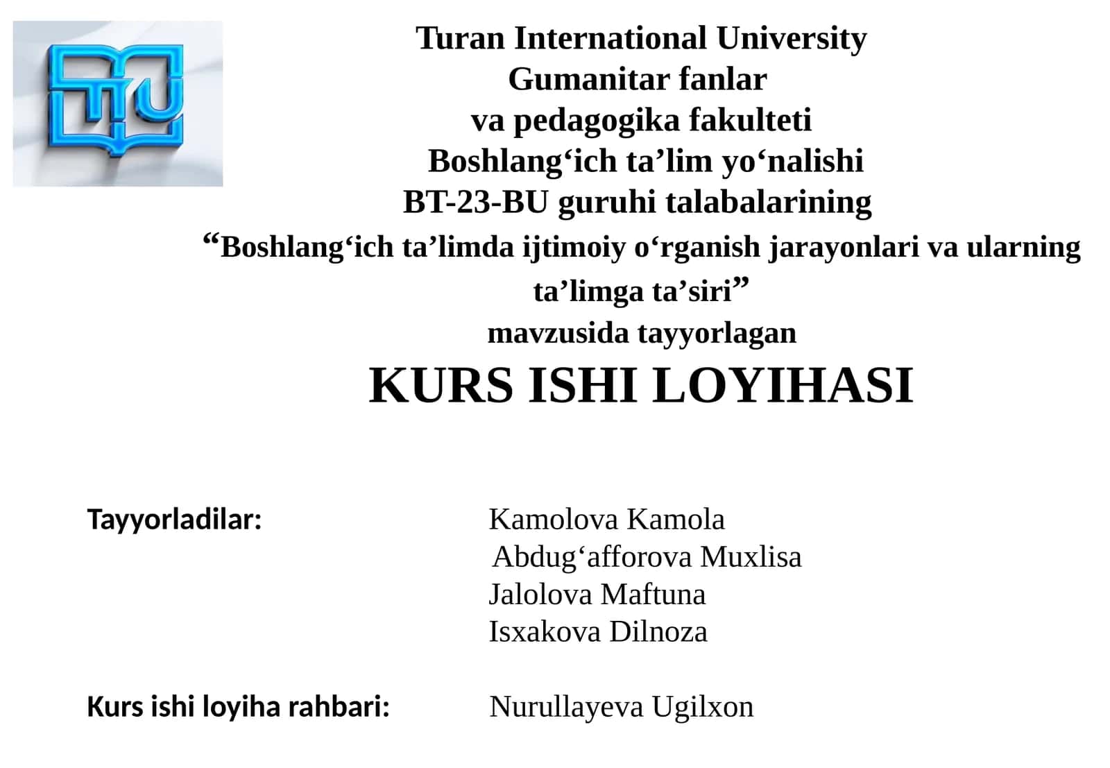 Boshlangʻich taʼlimda ijtimoiy oʻrganish jarayonlari va ularning taʼlimga taʼsiri 1