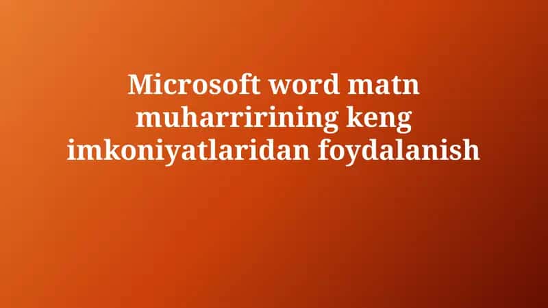 Microsoft Word 1