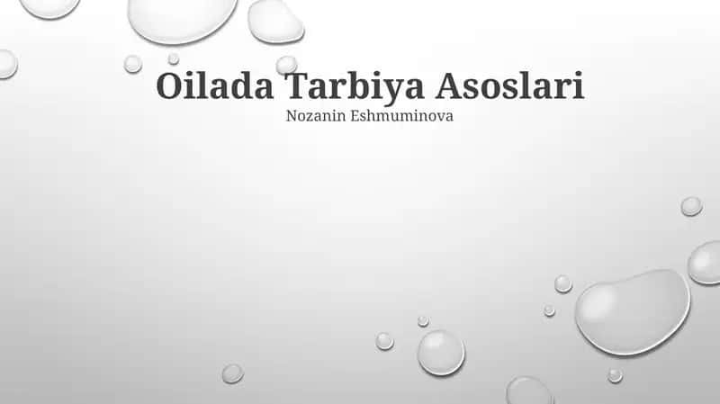 Oilada Tarbiya Asoslari 1