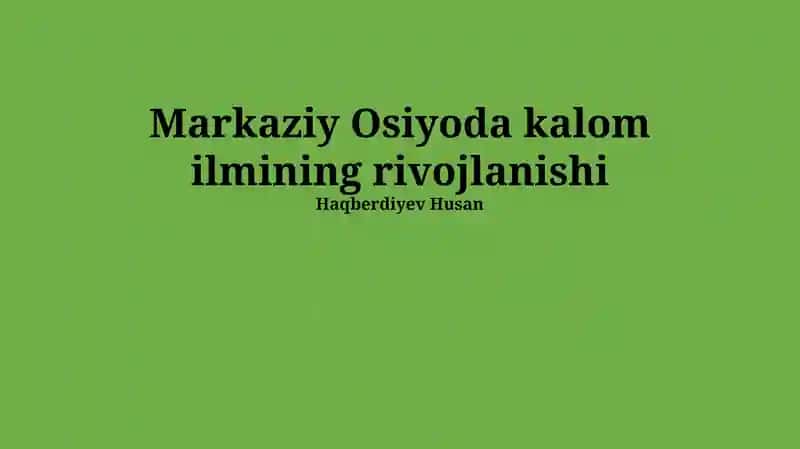 Markaziy Osiyoda ritorikaning rivojlanishi