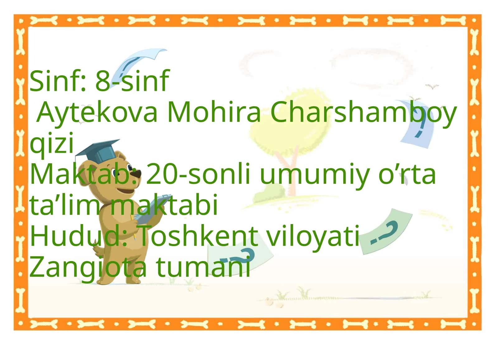 Suyaklarning tuzilishi va o'sishi 1