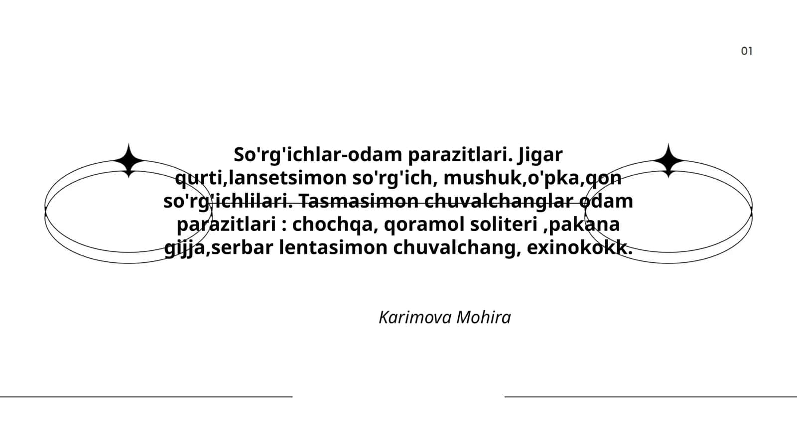 So'rg'ichlar-odam parazitlari 1