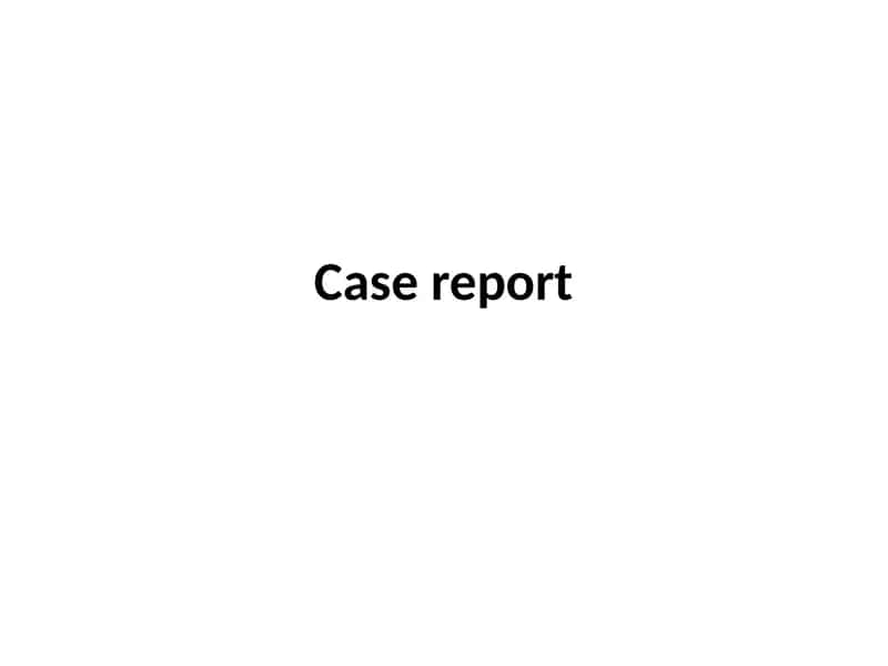 Casereport 1