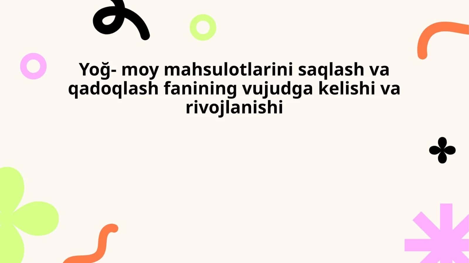 Yog' va moy mahsulotlarini saqlash texnologiyalari 1