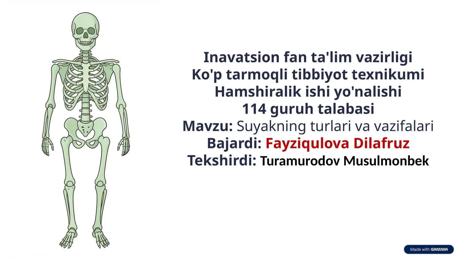 Suyakning turlari va vazifalari 1