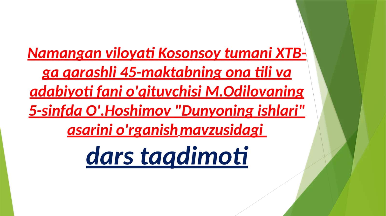 O’TKIR HOSHIMOVNING,,DUNYONING ISHLARI ‘’QISSASI 1