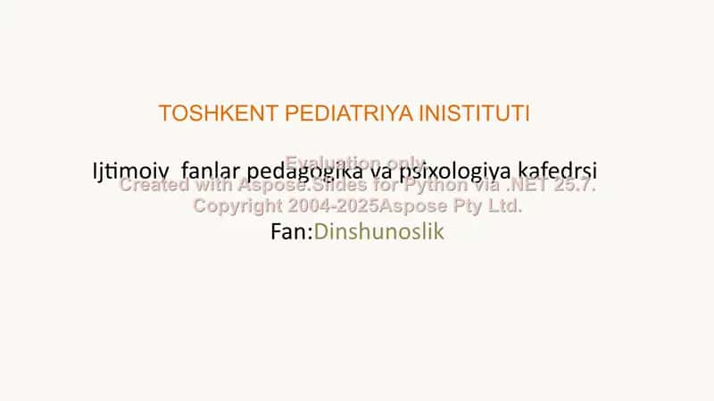 Xristianlik: Paydo bo'lishi va asosiy g'oyalari 1