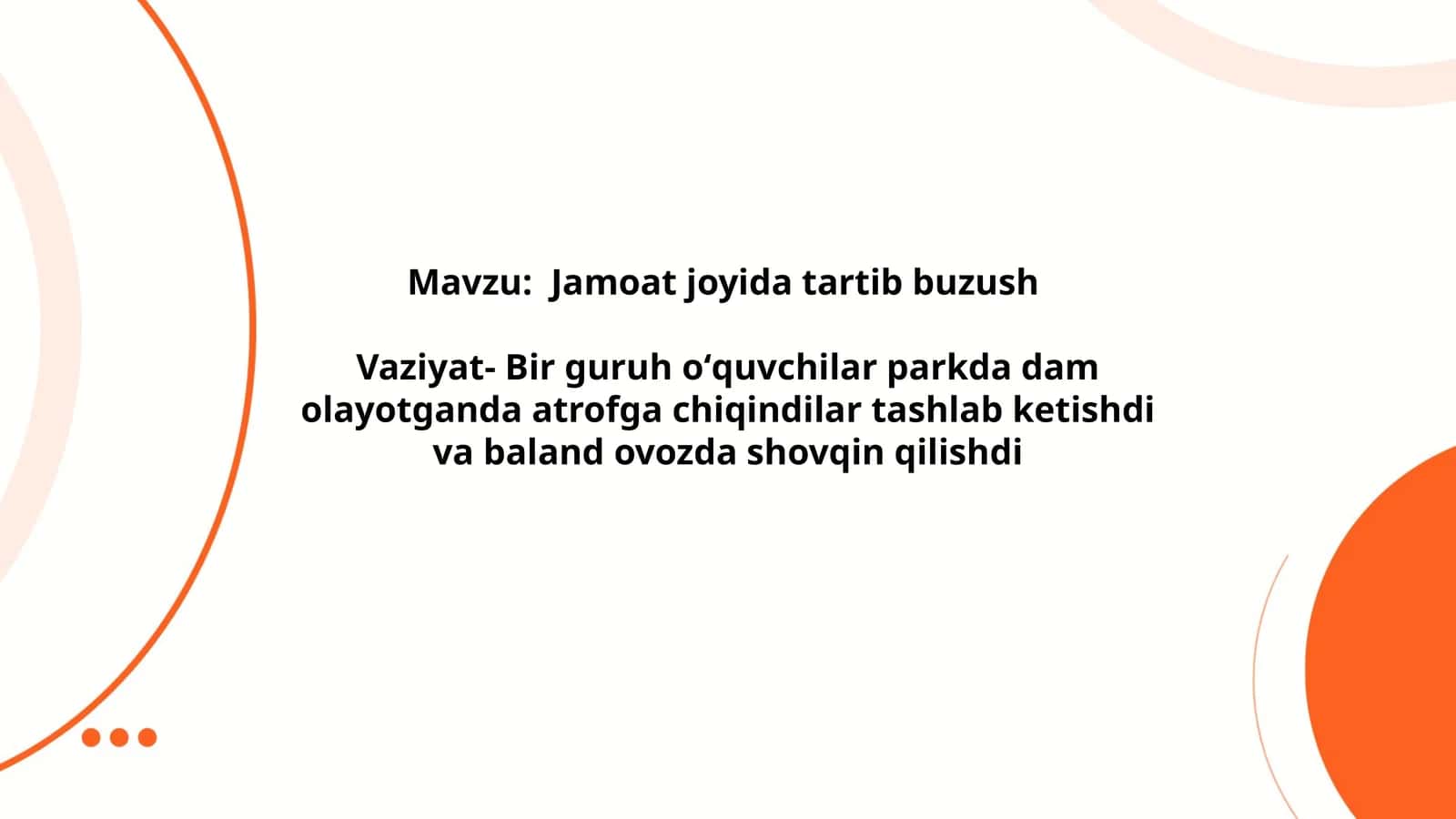 Jamoat joyida tartib buzush 1