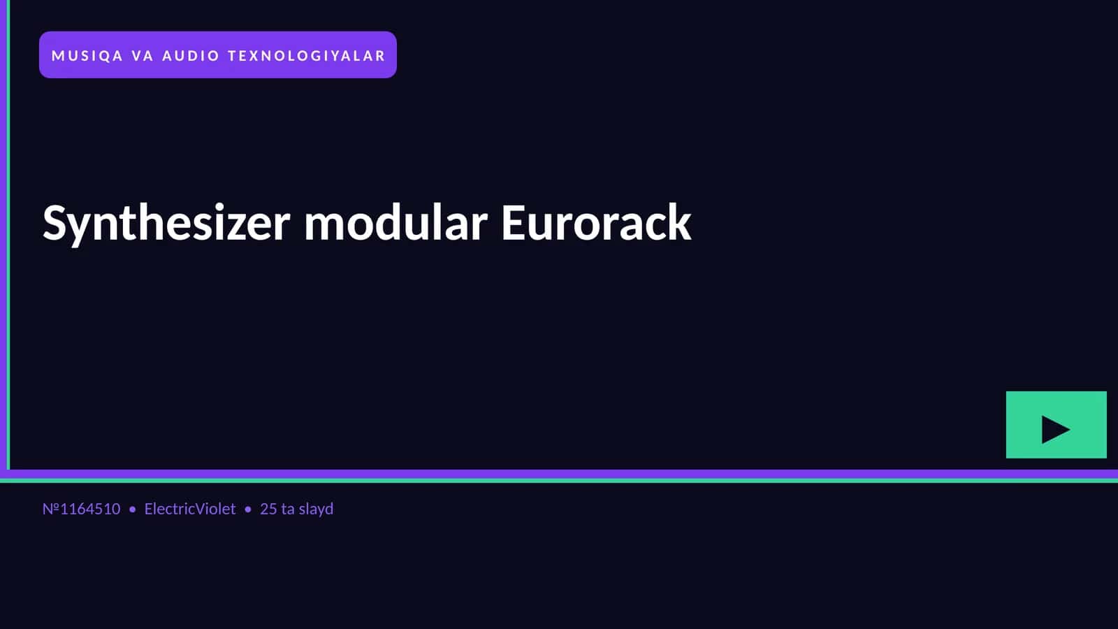 Synthesizer modular Eurorack 1