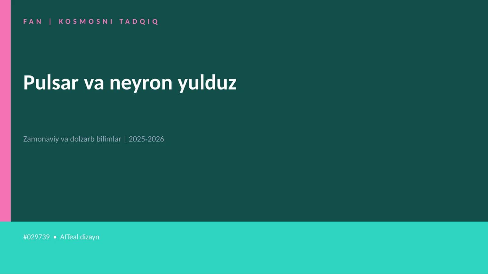 KOSMOSNI TADQIQ 1