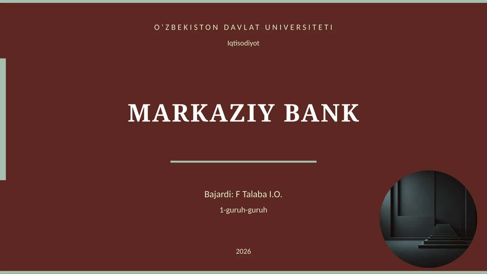 Markaziy bankning iqtisodiyotdagi roli 1