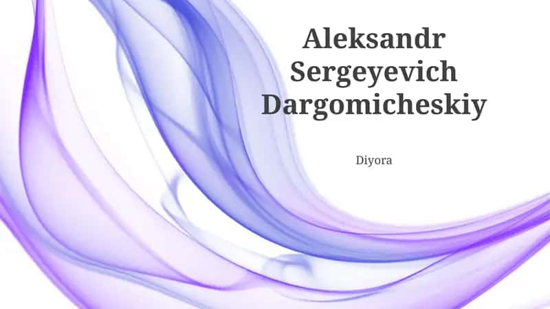 Aleksandr Sergeyevich Dargomicheskiy 1