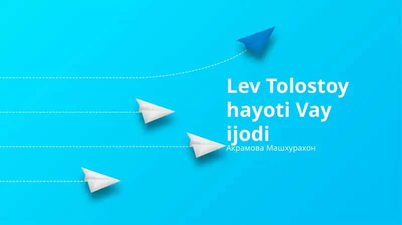 Lev Tolostoy hayoti Vay ijodi 1