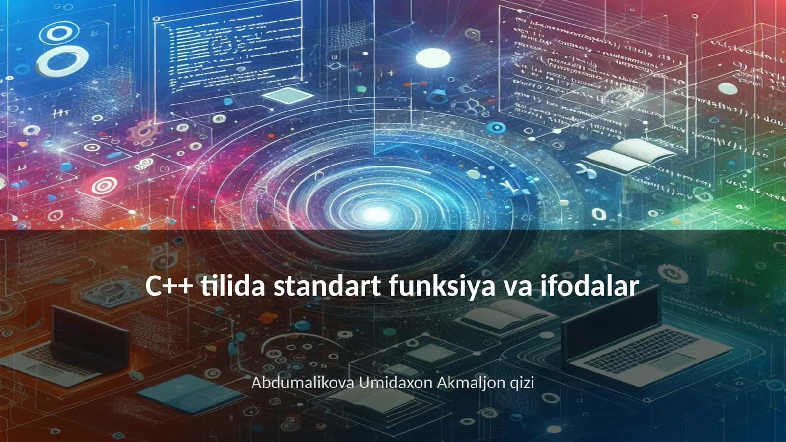C++ tilida standart funksiya va ifodalar 1
