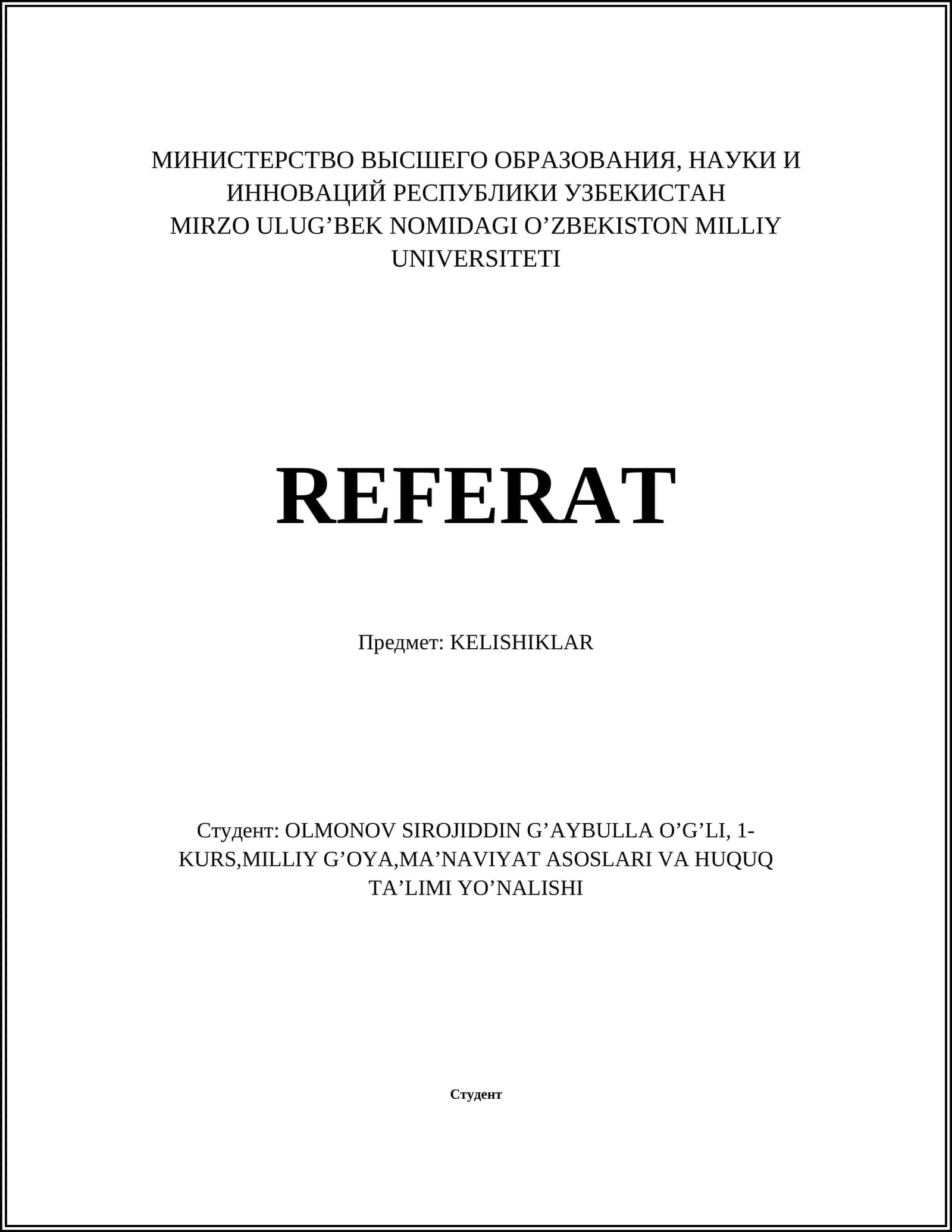 KULTURNIY O'ZGARDISHLAR 1