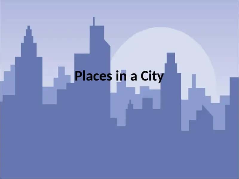 Places in a City 1