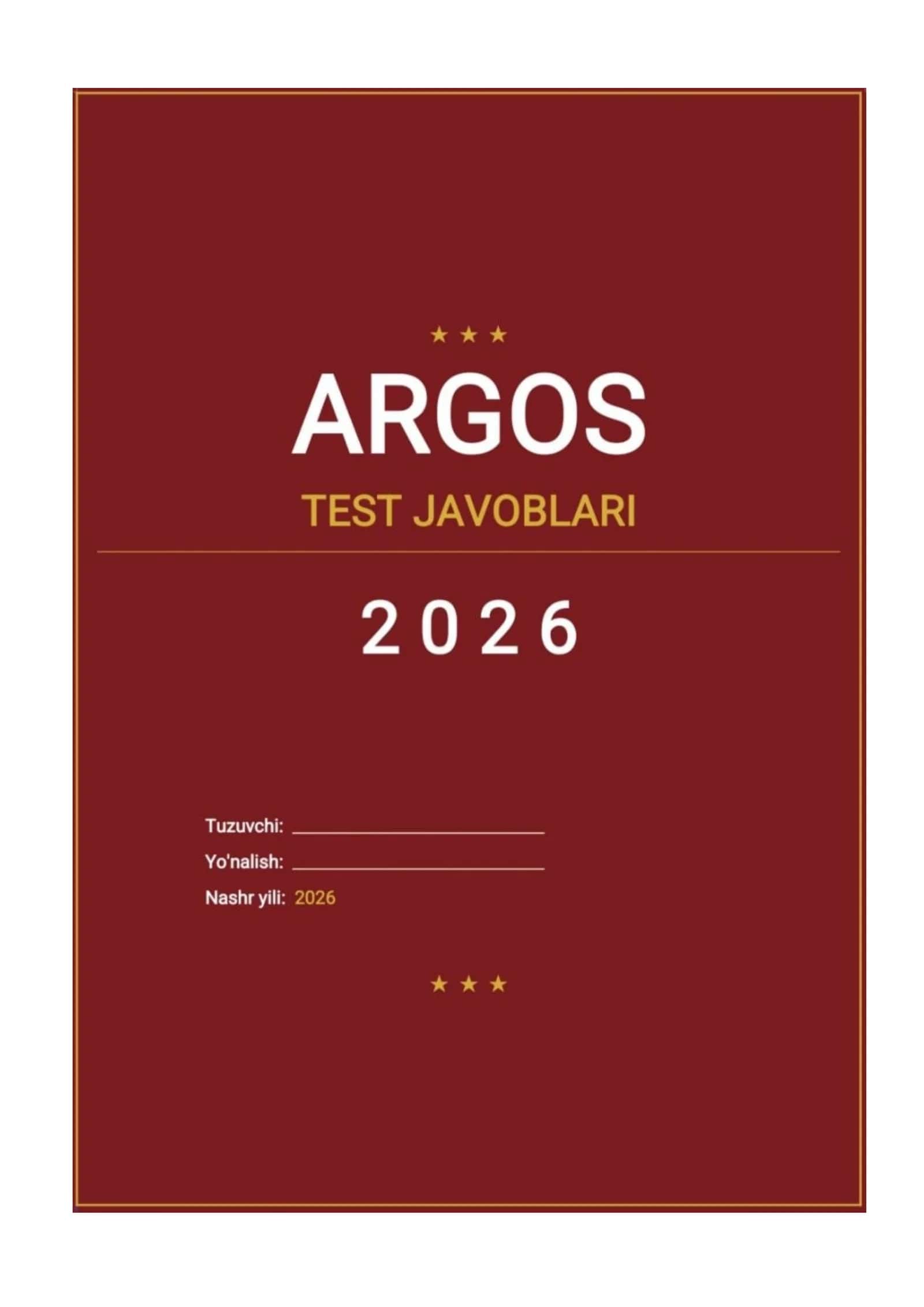 Argos test javoblari-2026 1