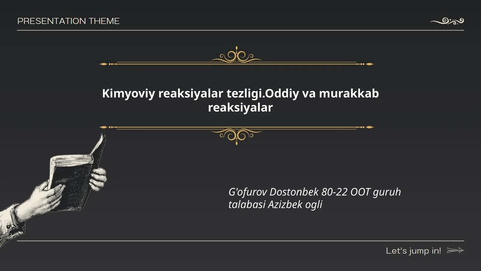 Kimyoviy reaksiyalar tezligi 1