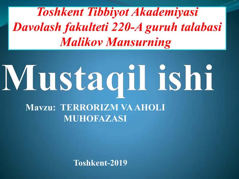 TERRORIZM VAA HOLIMUHOFAZASI 1