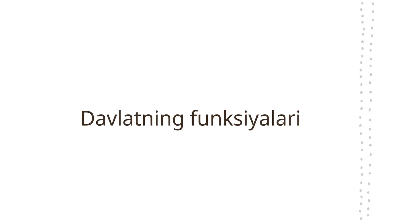 Davlatning funksiyalari 1