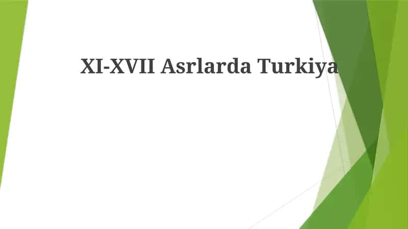 XI-XVIIAsrlardaTurkiya 1
