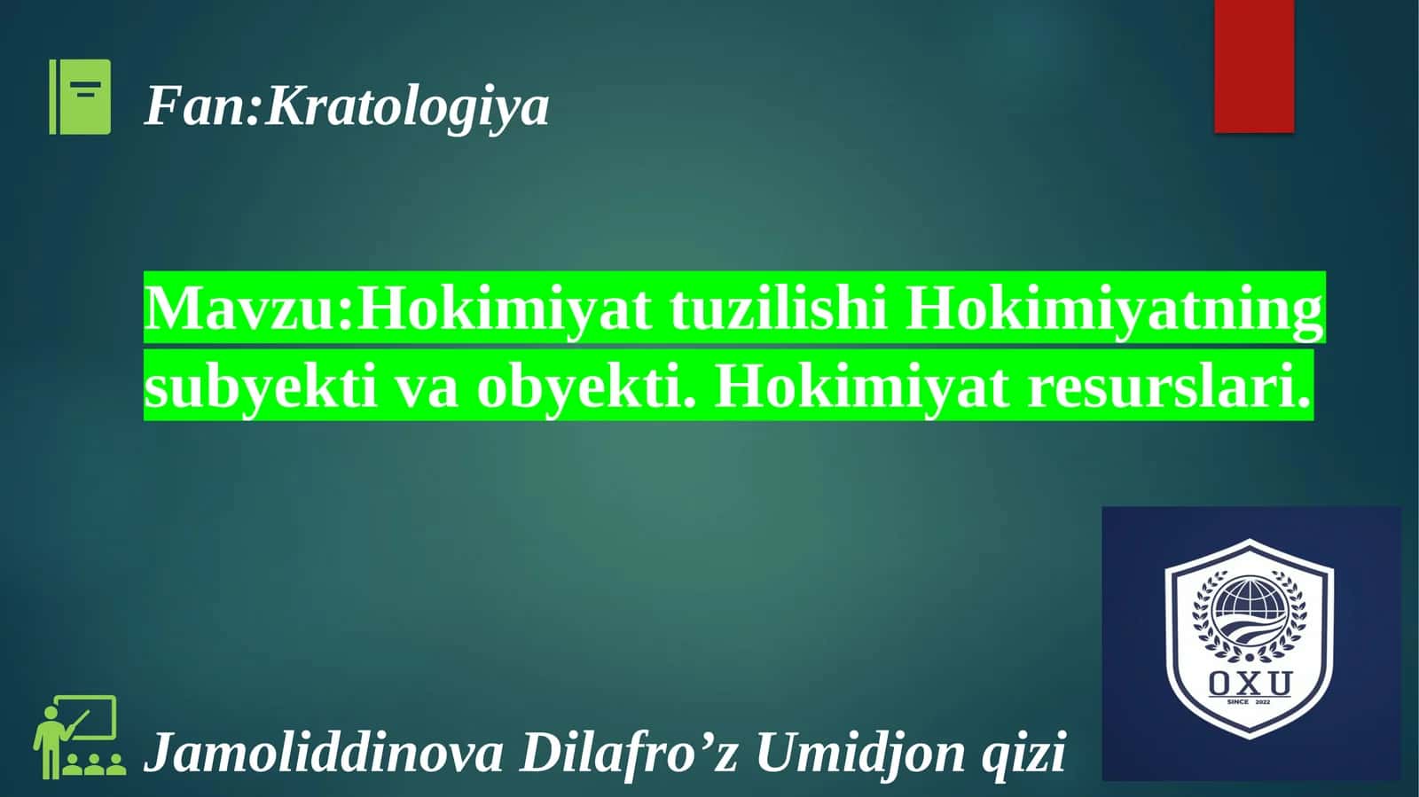 Hokimiyat tuzilishi 1