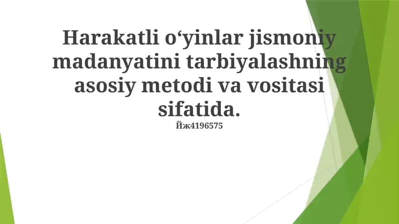 Faol o'yinlar va talaba motivatsiyasi 1