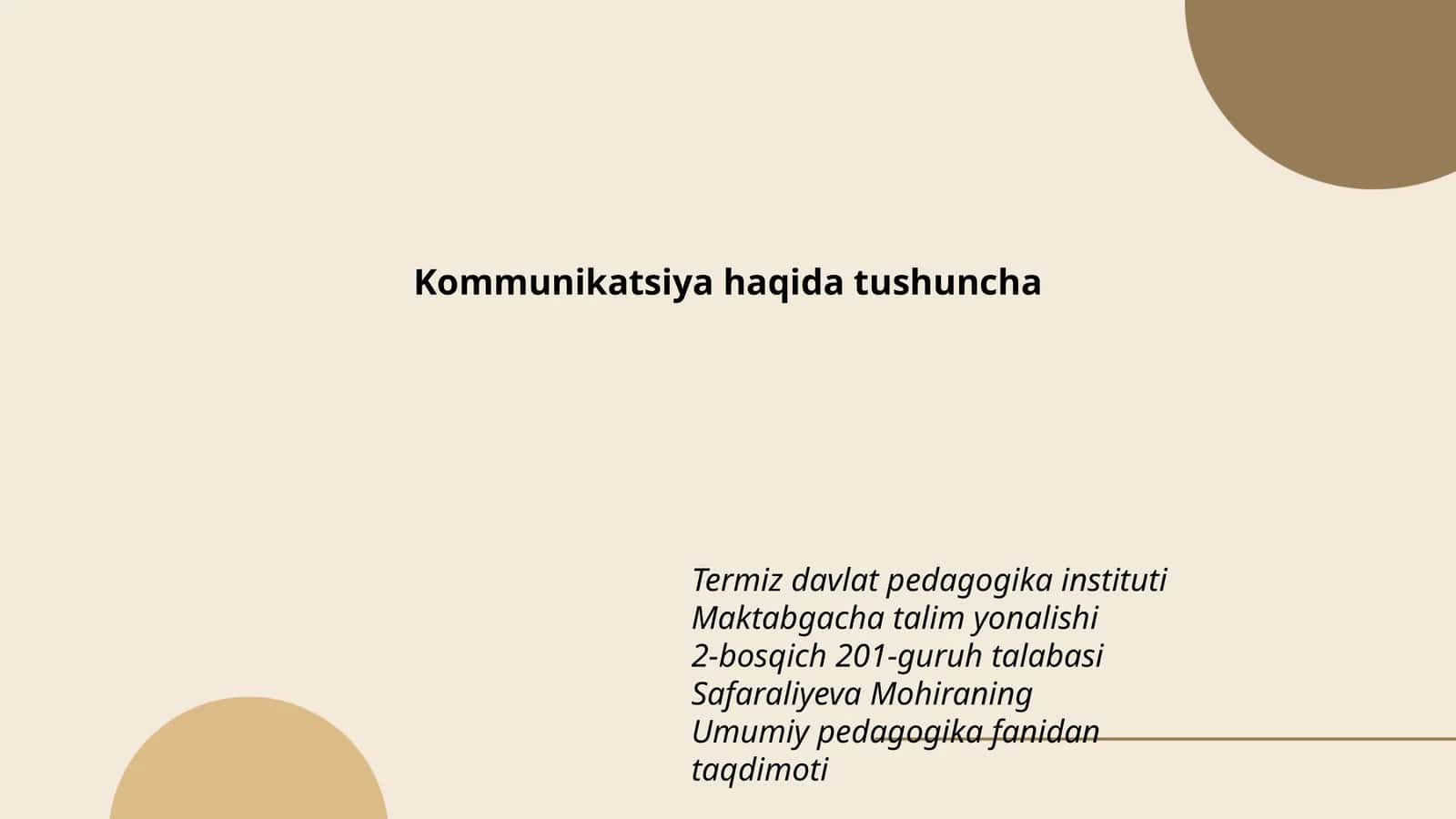 Umumiy pedagogika fanidan taqdimoti 1