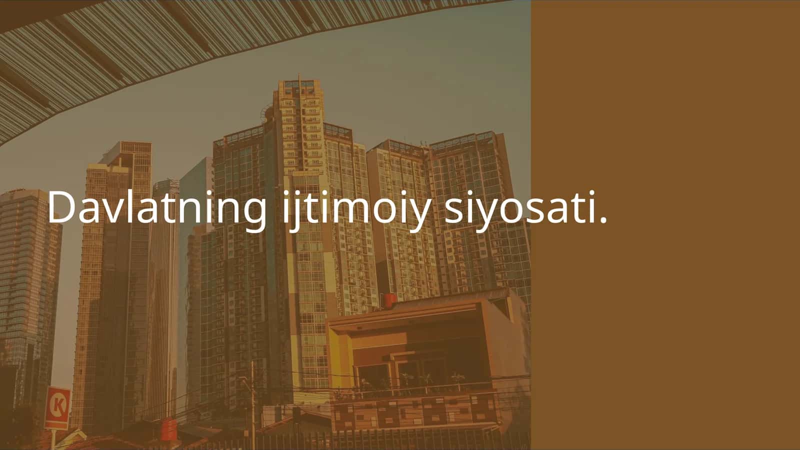 Davlatning ijtimoiy siyosati 1
