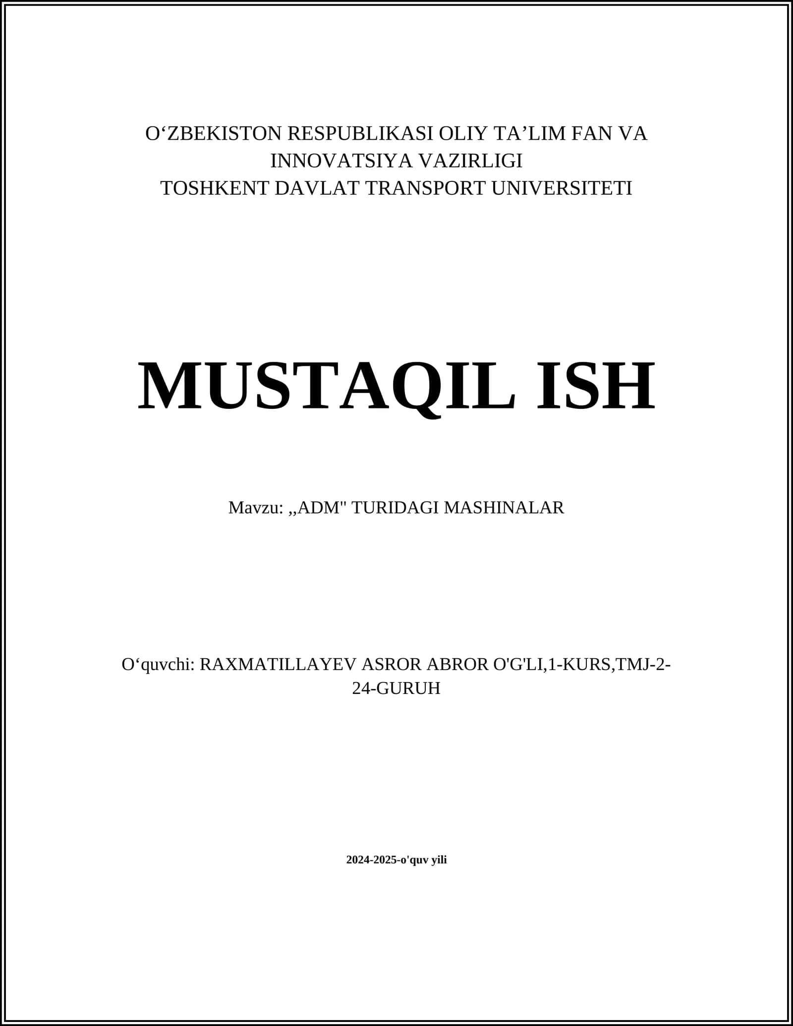 ADM Texnologiyalari 1