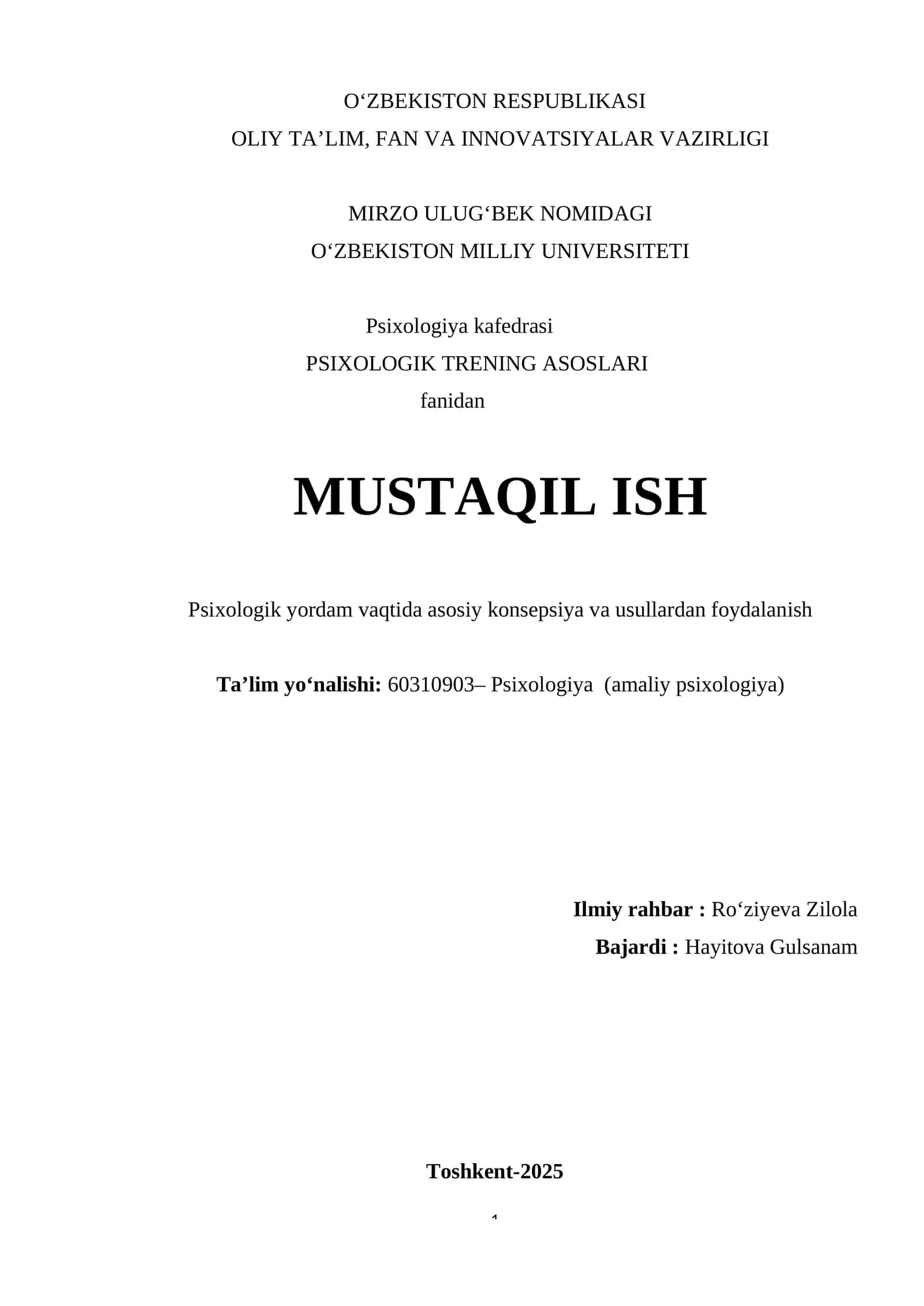 PSIXOLOGIK TRENING ASOSLARI 1