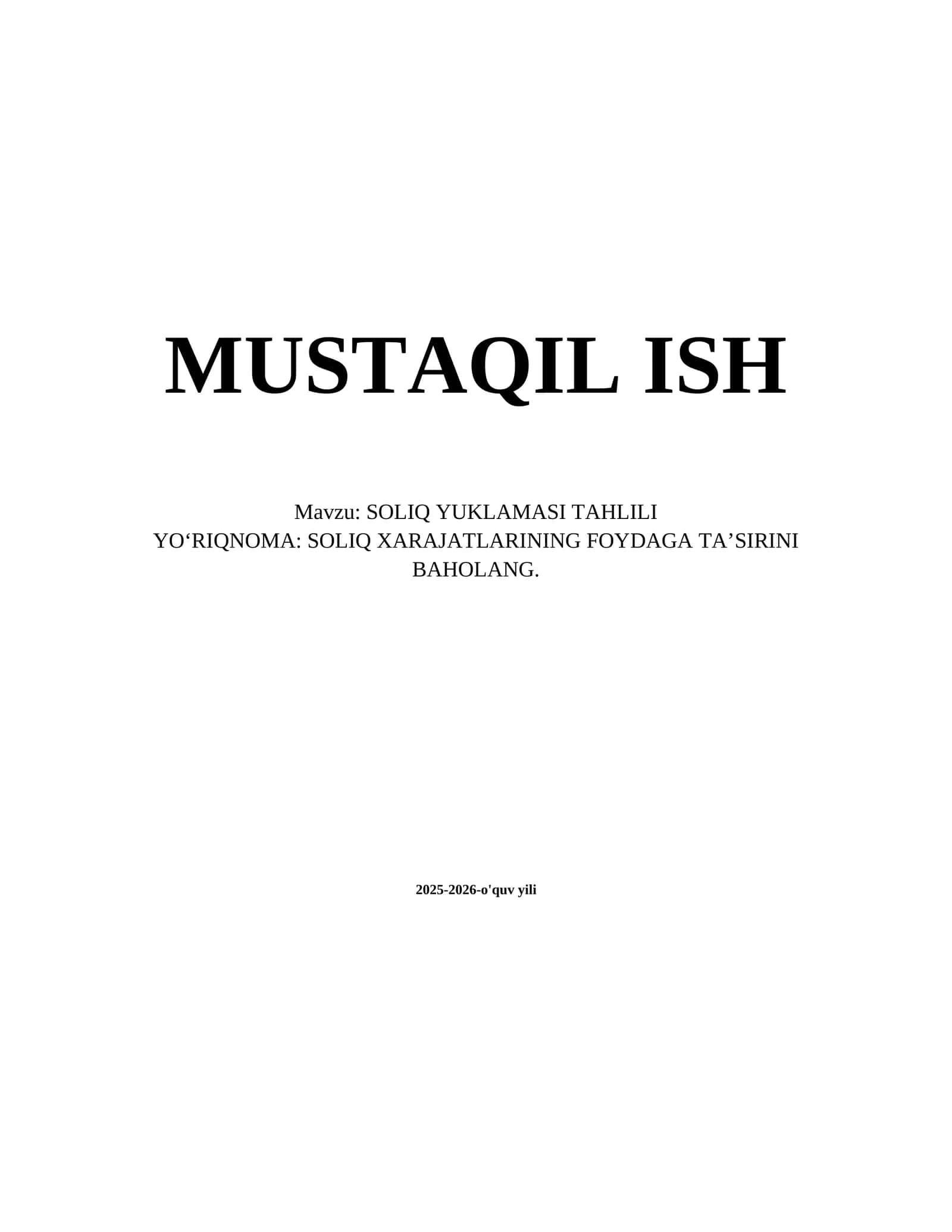 SOLIQ YUKLAMASI TAHLILI 1