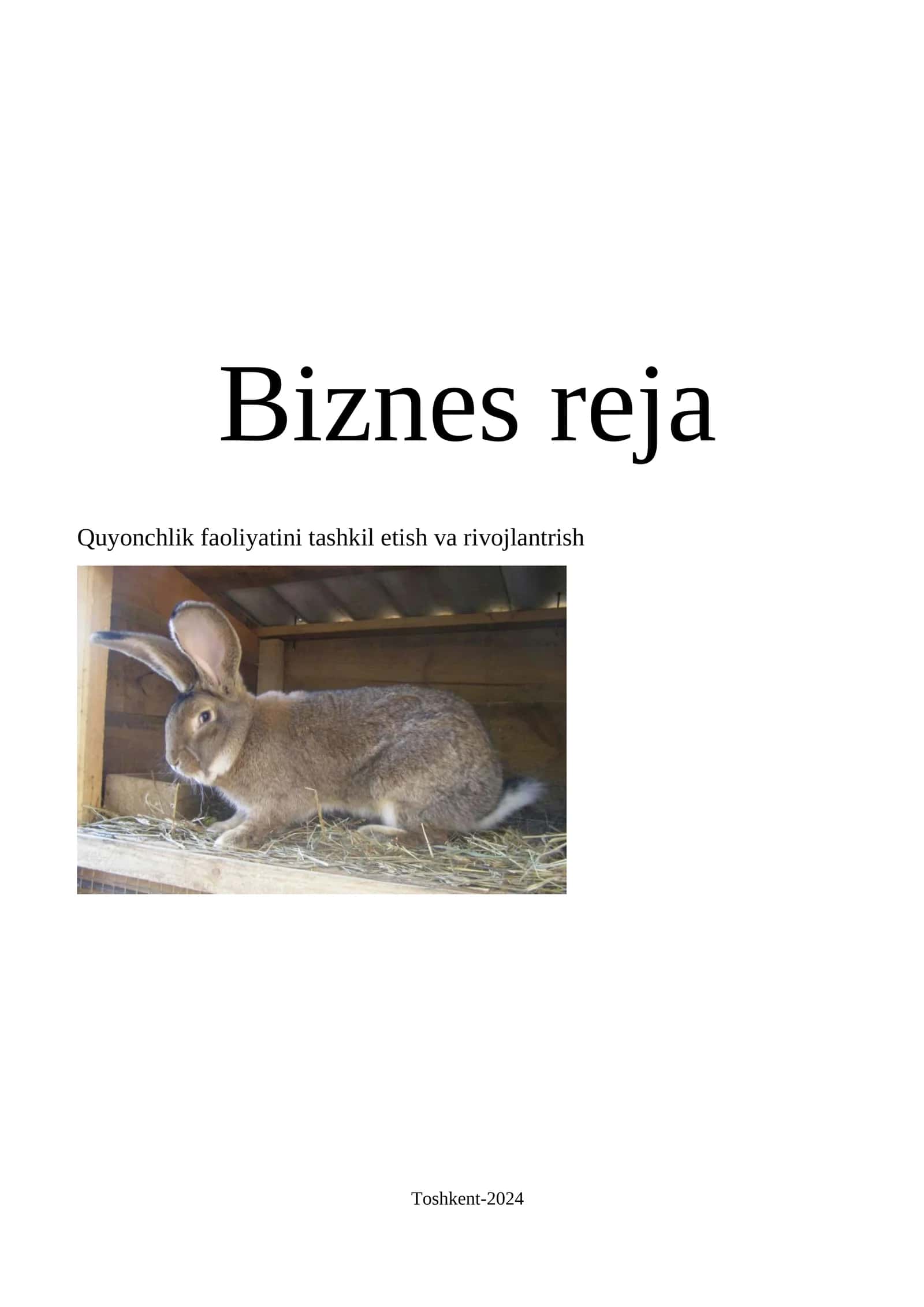 Biznes reja quyon biznesi 1