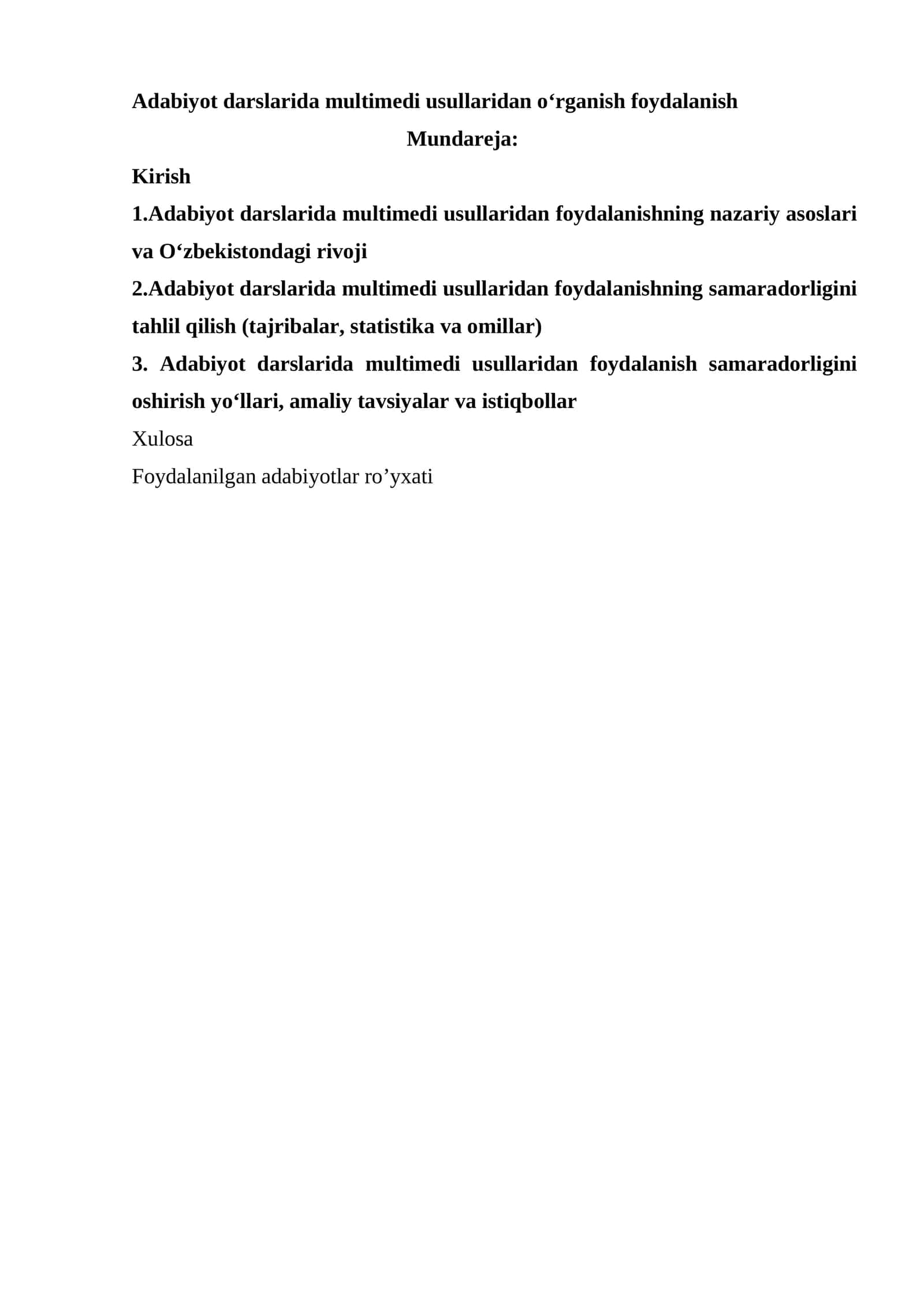 Adabiyot darslarida multimedi usullaridan oʻrganish foydalanish 1