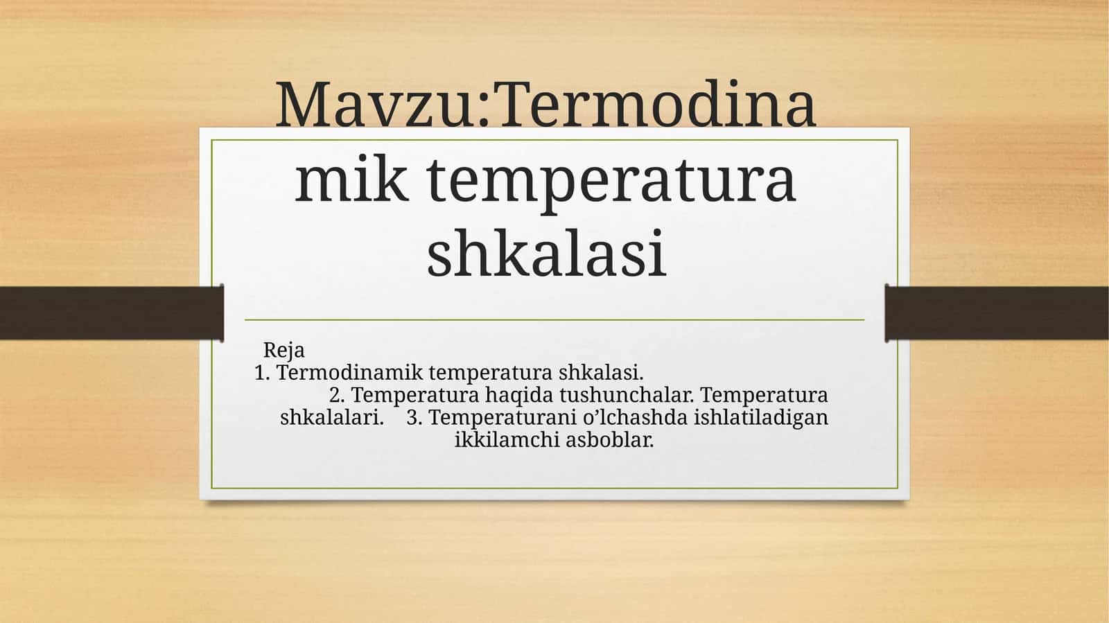 Termodinamik temperatura shkalasi 1