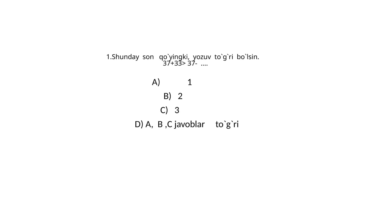 Matematikaga oid masalalar 1