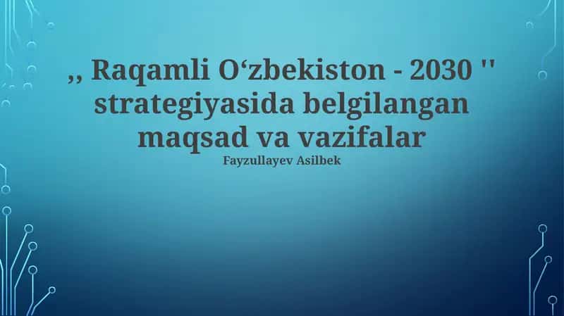 Kiberxavfsizlikni ta'minlash 1