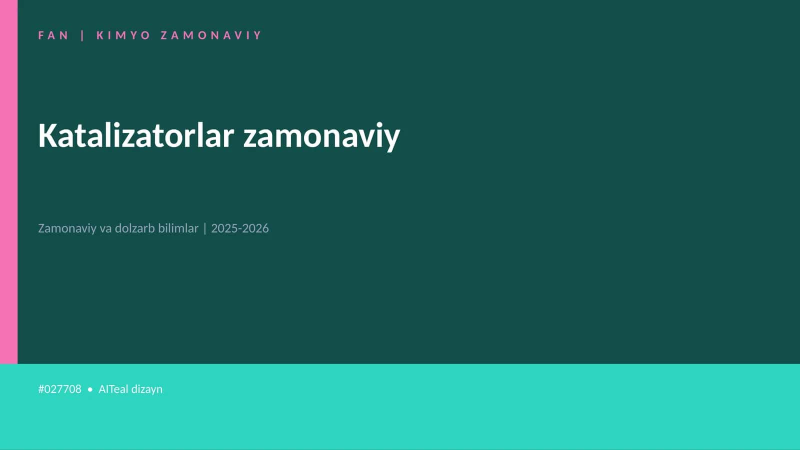 Katalizatorlar zamonaviy 1