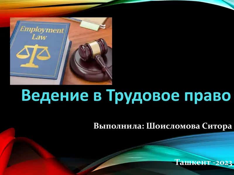 Ведение в Трудовое право 1