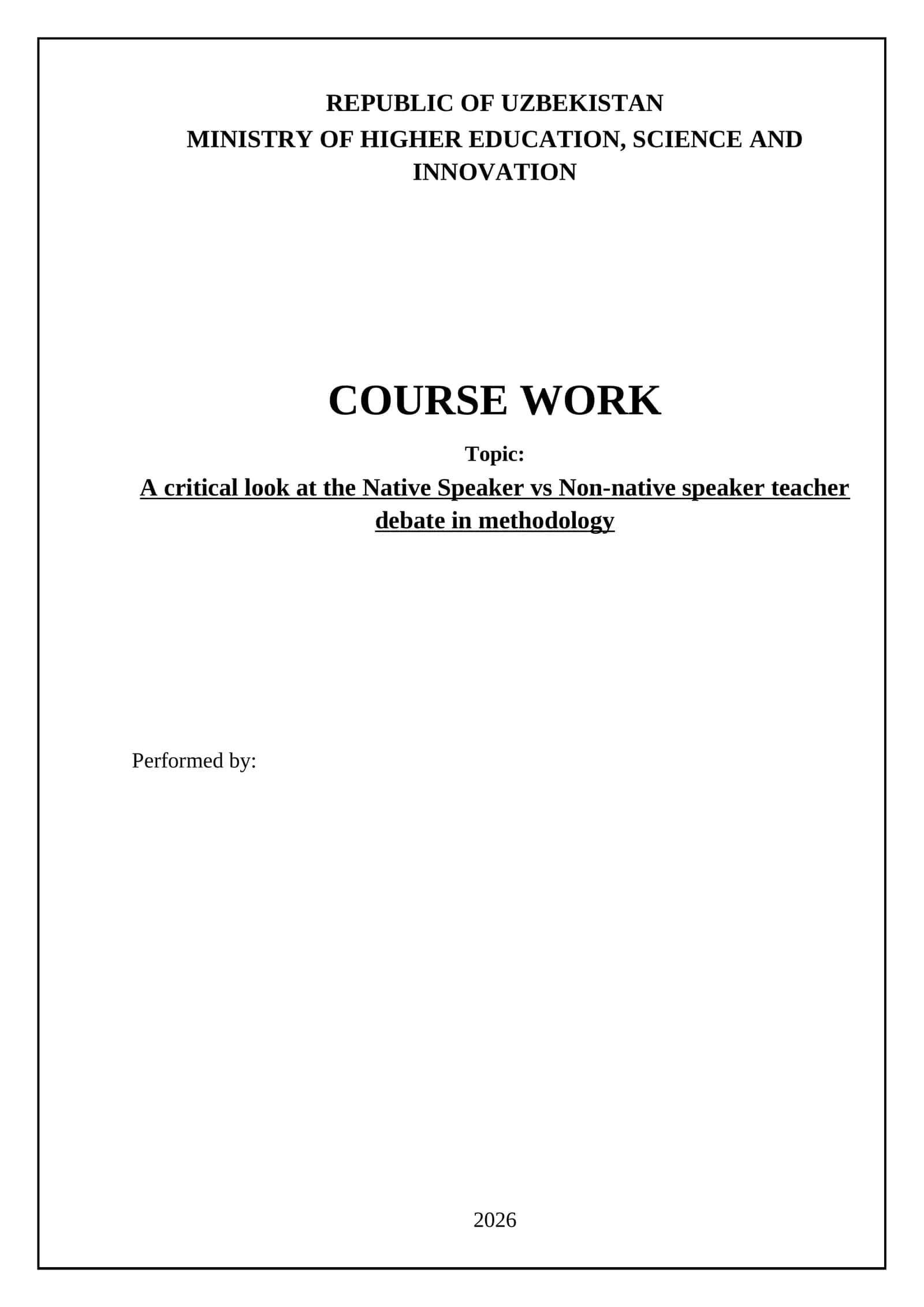 A critical look at the Native Speaker vs Non-native speaker teacher debate in methodology 1