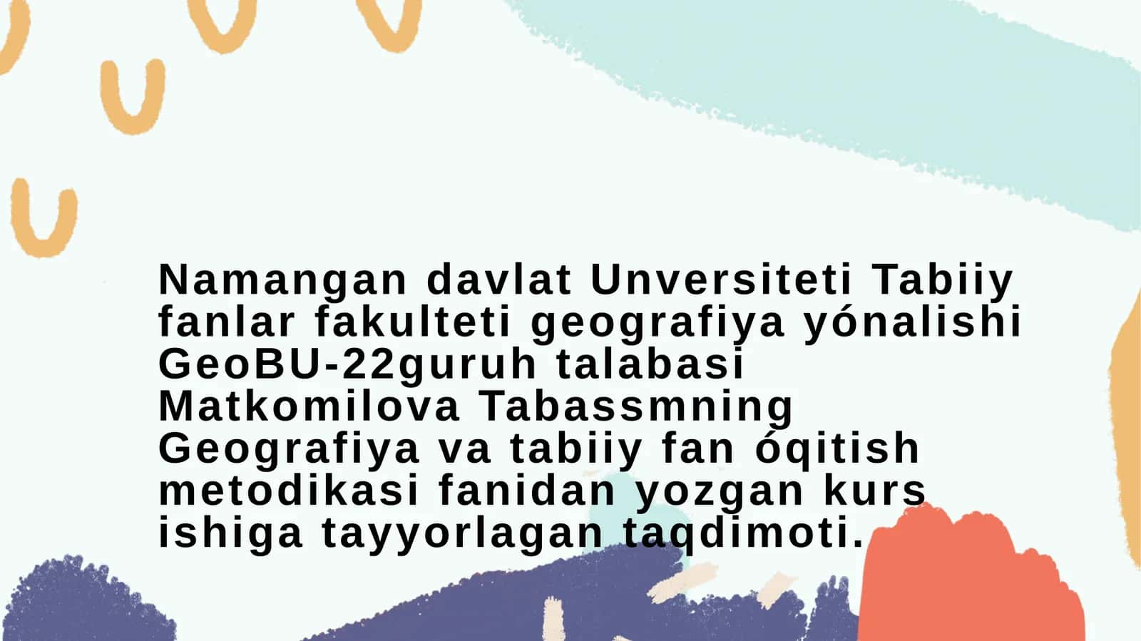 Materik va okeanlar geografiyasi kursi 1