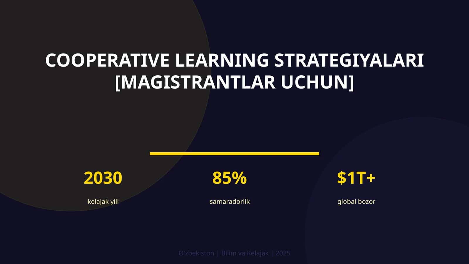 Cooperative learning strategiyalari [magistrantlar uchun] 1