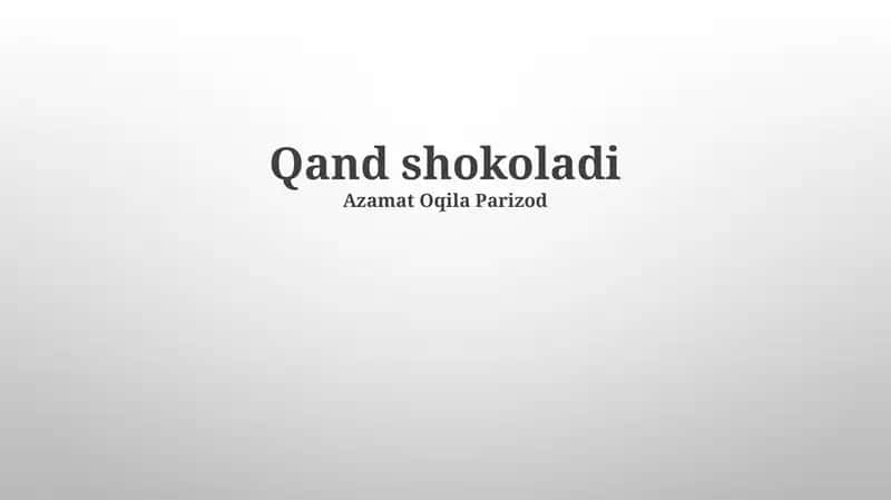 Shirinliklar va Shokolad Tarixi 1