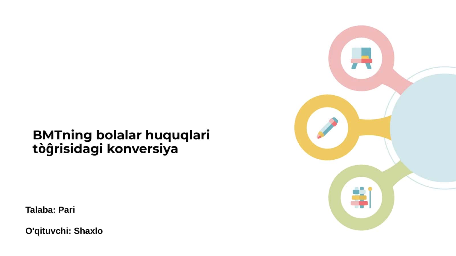 BMT Bola huquqlari konvensiyasi 1
