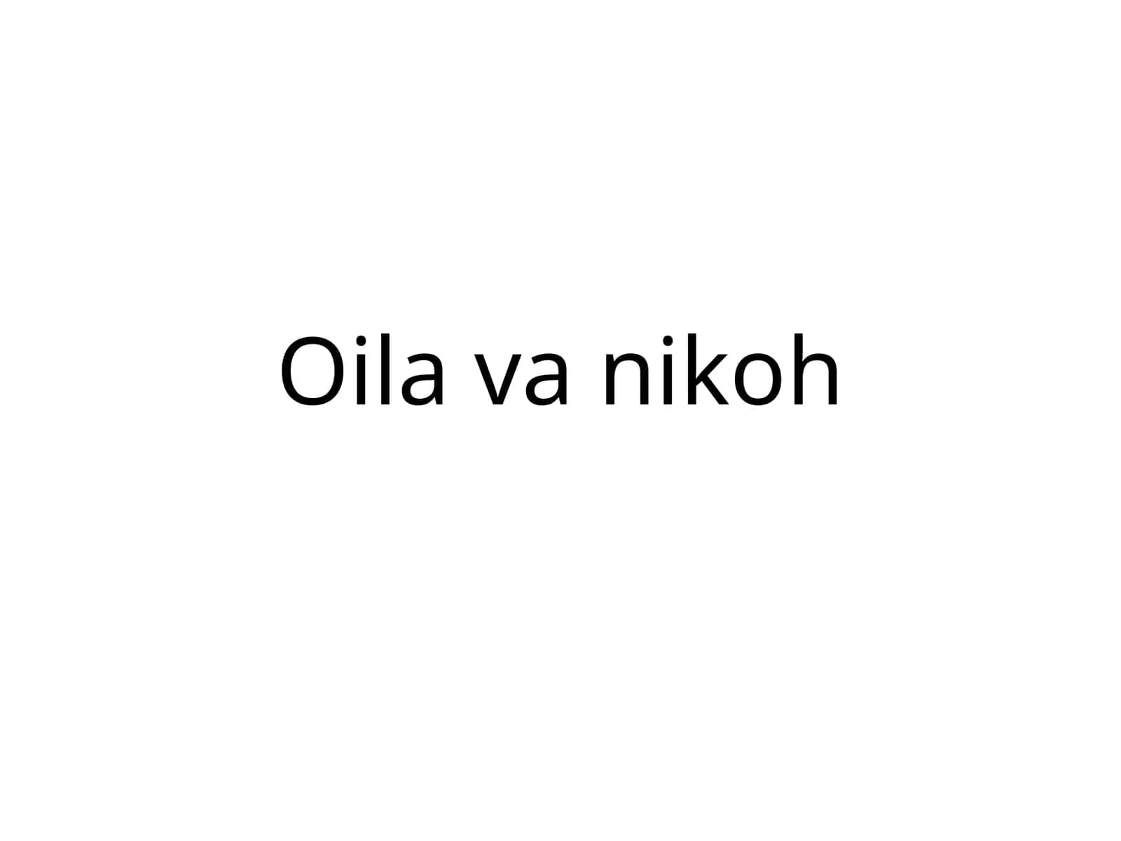 Oilaviy nikoh 1
