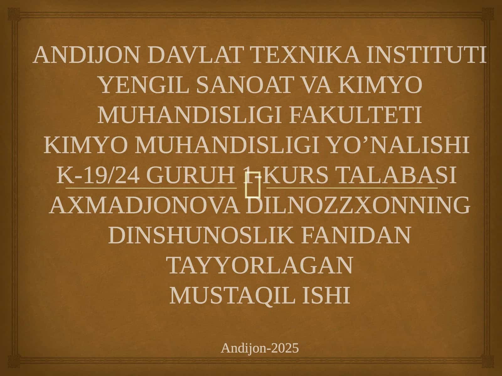 Islom qadriyatlar va ma'rifati, hozirgi davrdagi ahamiyati! 1