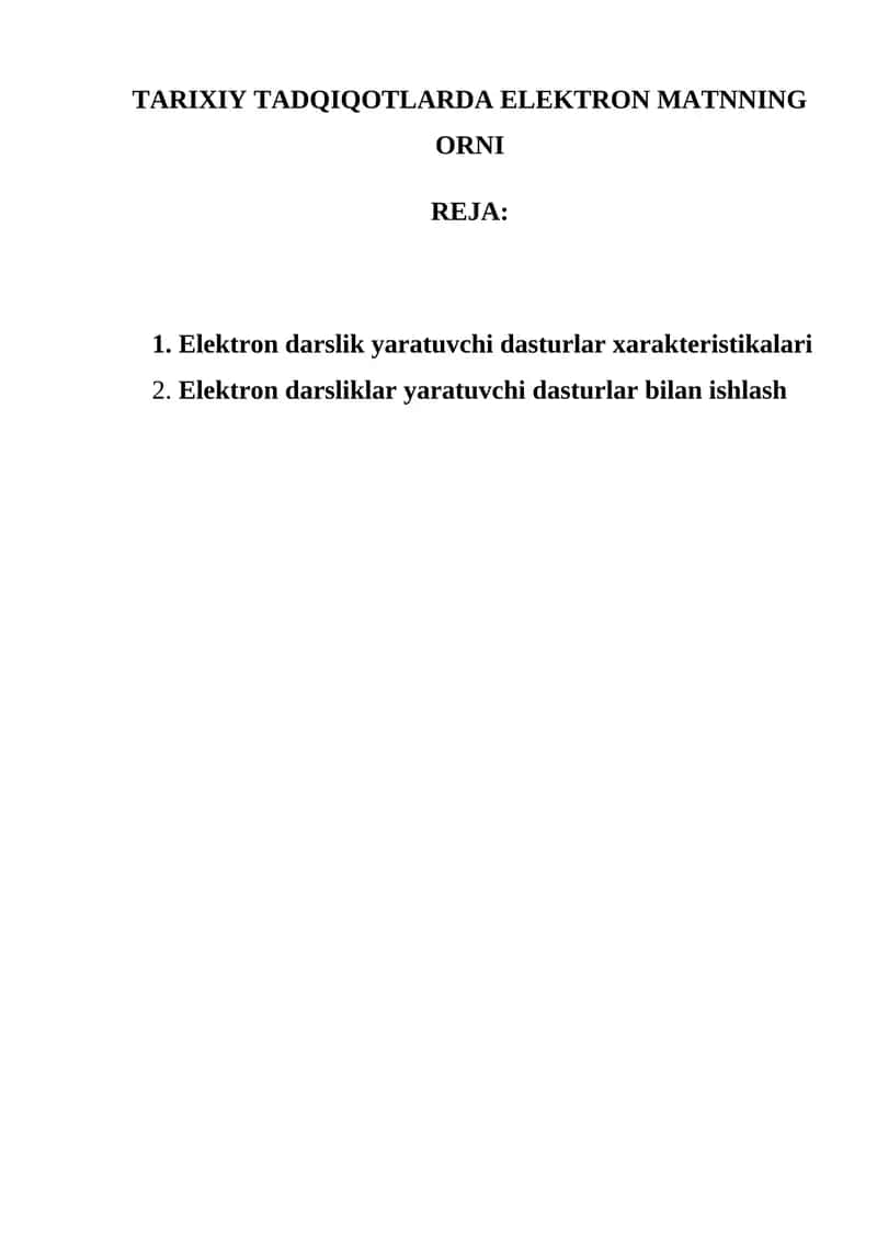 Elektron darslik yaratuvchi dasturlar 1