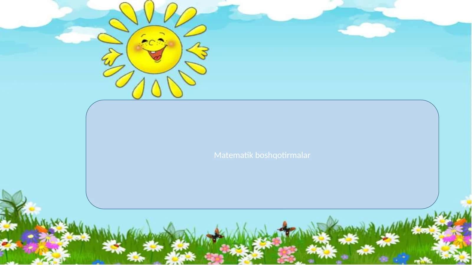 Matematik boshqotirmalar 1